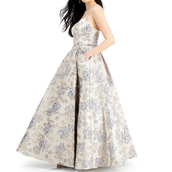 BLONDIE NITES Brocade Ball Gown with Pockets -Size 7 -NWOT-6353 - Picture 4 of 9